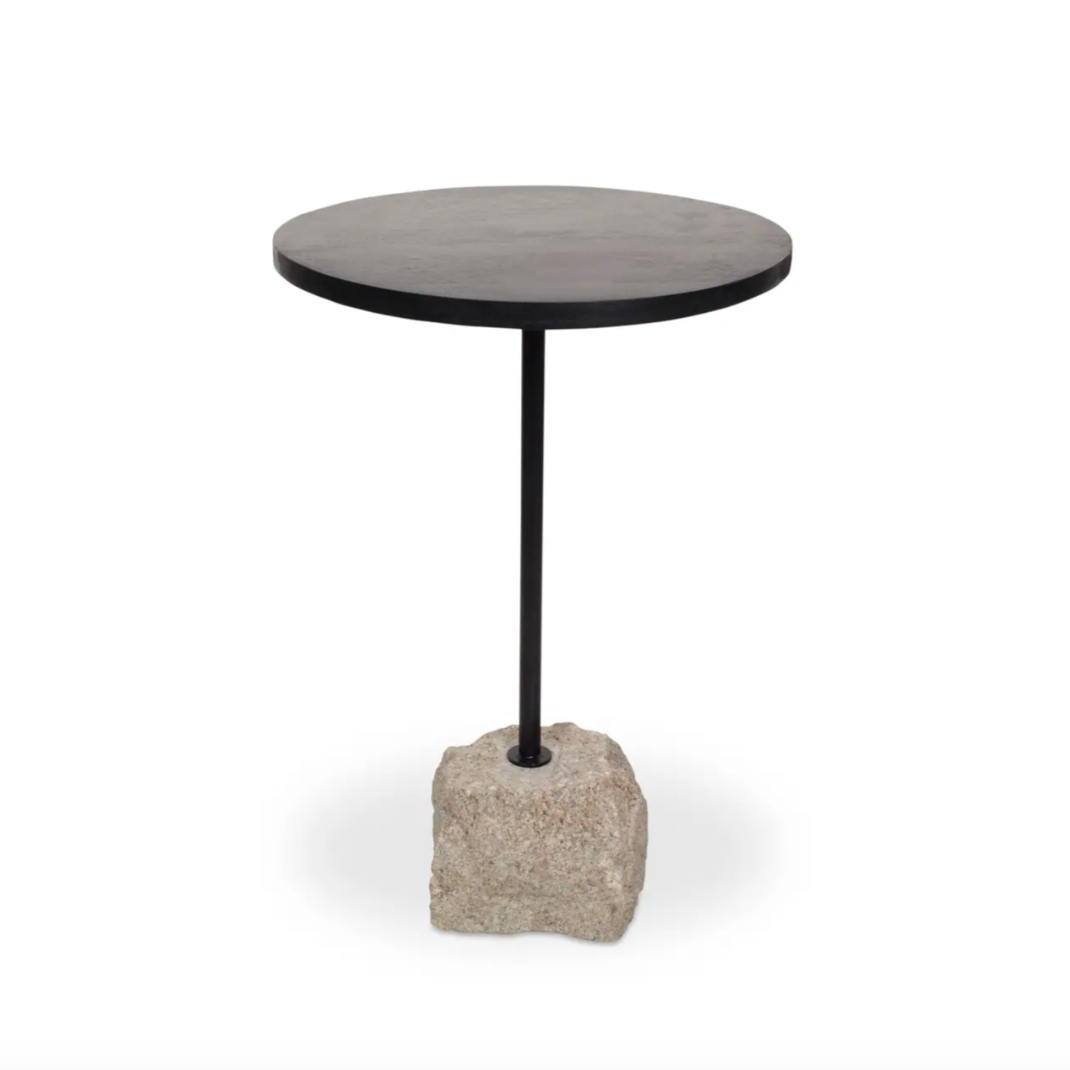 granite base accent table