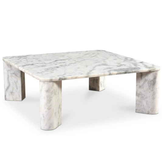 square grey marble coffee table