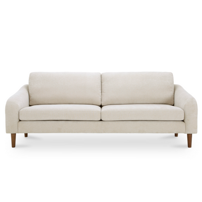  Beige velvet sofa