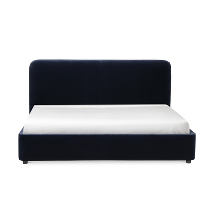 blue velvet king bed