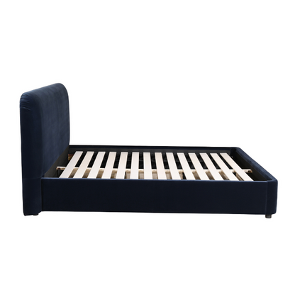 blue velvet king bed