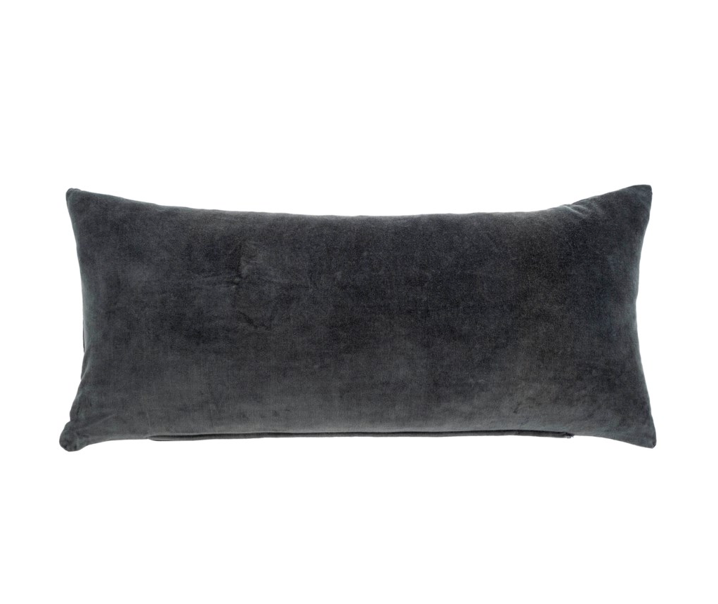 Lima Graphite Velvet Pillow Cover