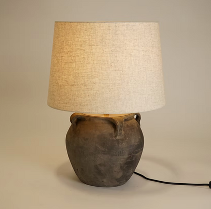 Louis IV Vintage Pot Lamp - Drum Shade
