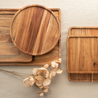 Heritage Acacia Square Tray
