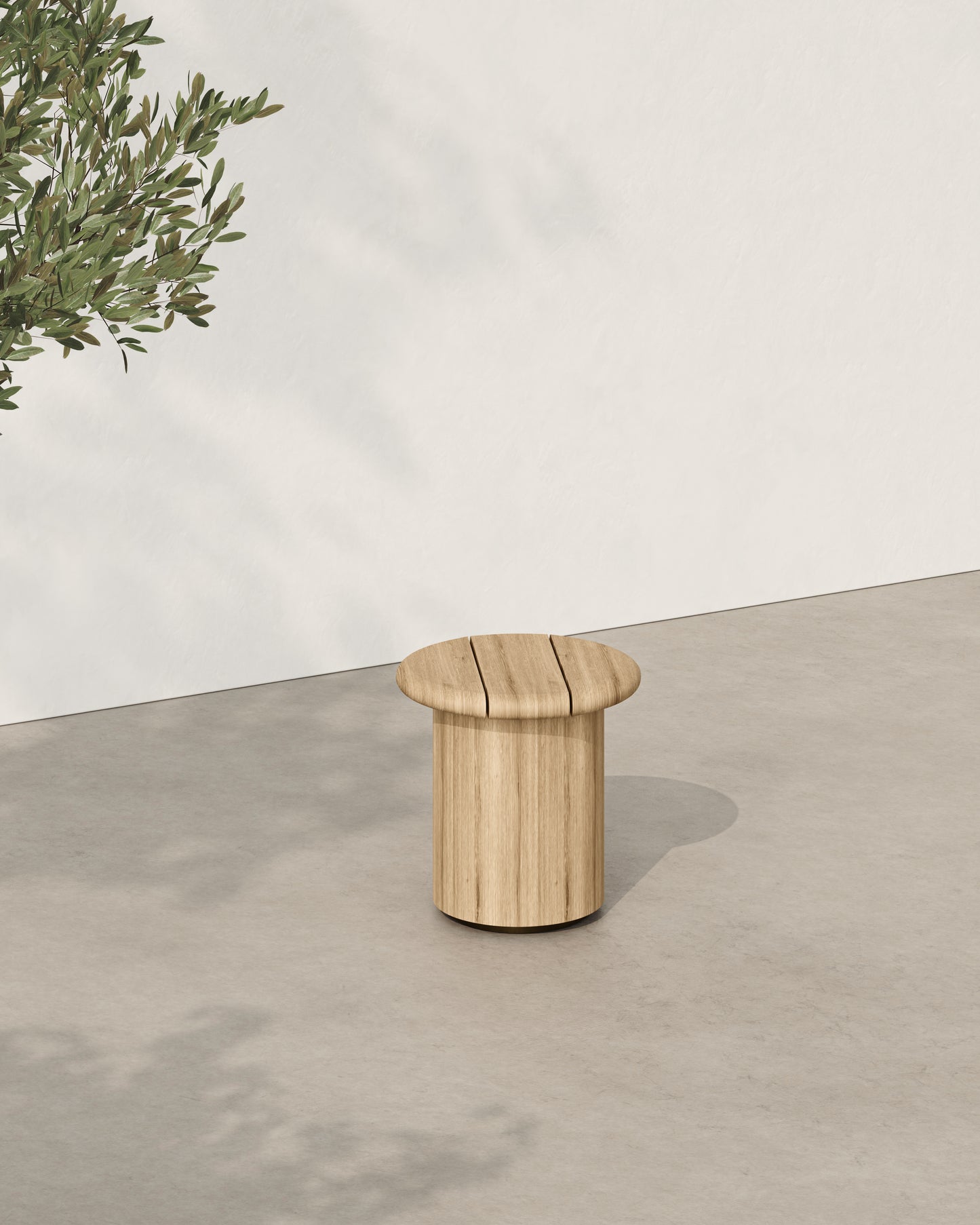 Cielo Outdoor Fluted Side Table