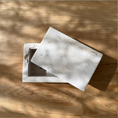 Travertine Rectangular Box