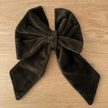 Velvet Bow Clip