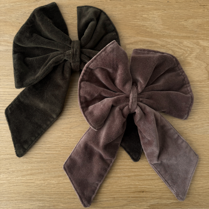 Velvet Bow Clip