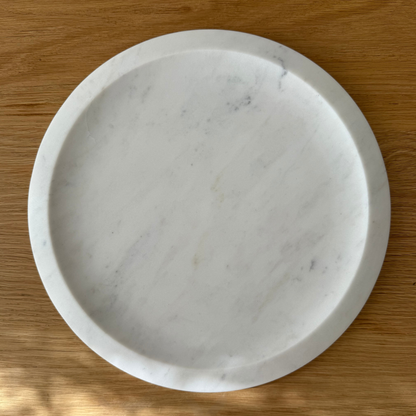 White Marble Round Tray