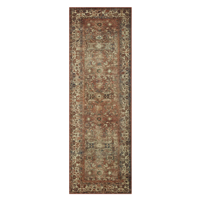 Banks Machine Washable Runner - Brick Ivory