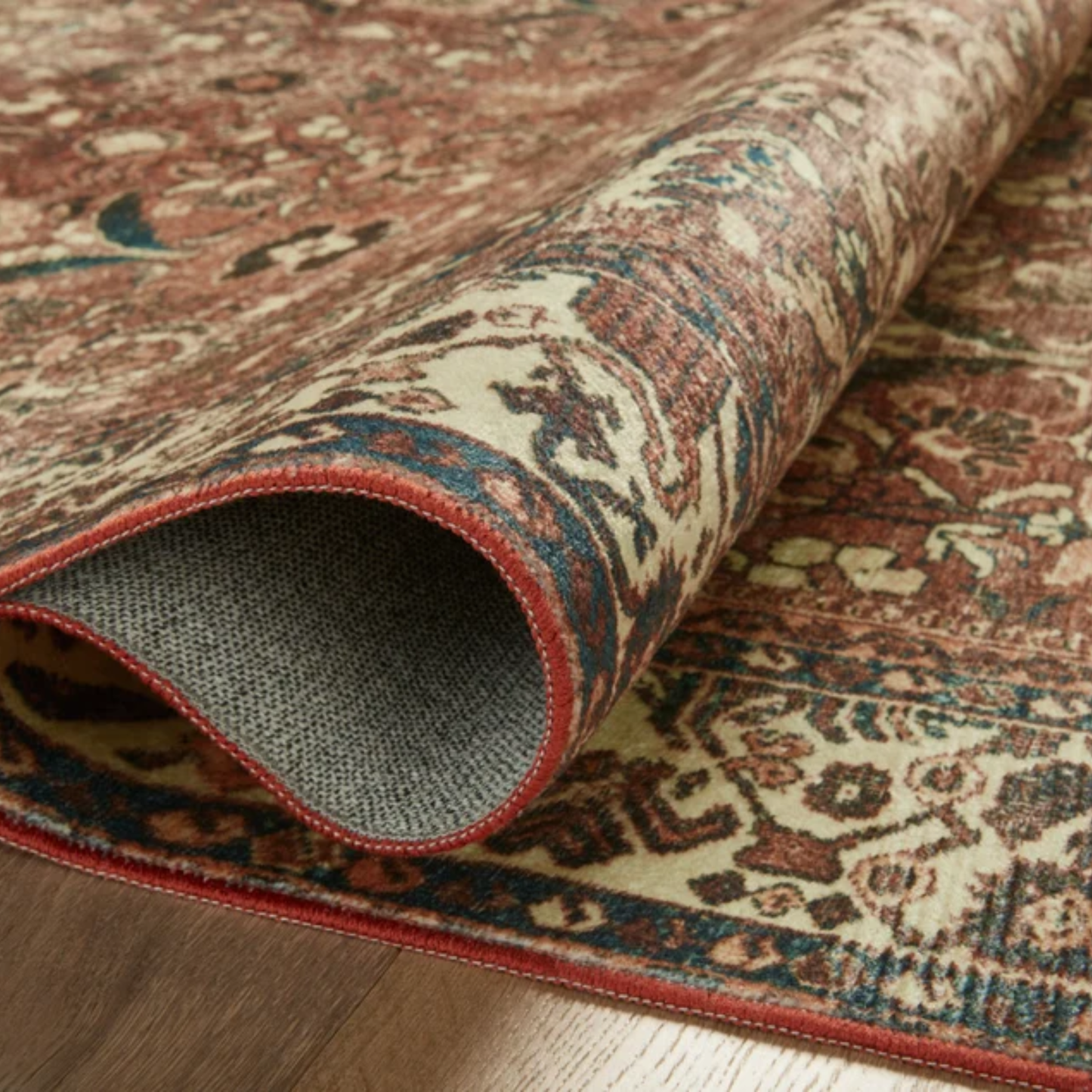 Banks Machine Washable Runner - Brick Ivory