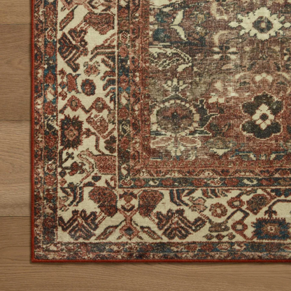 Banks Machine Washable Runner - Brick Ivory