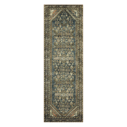 Banks Machine Washable Runner - Denim Clay