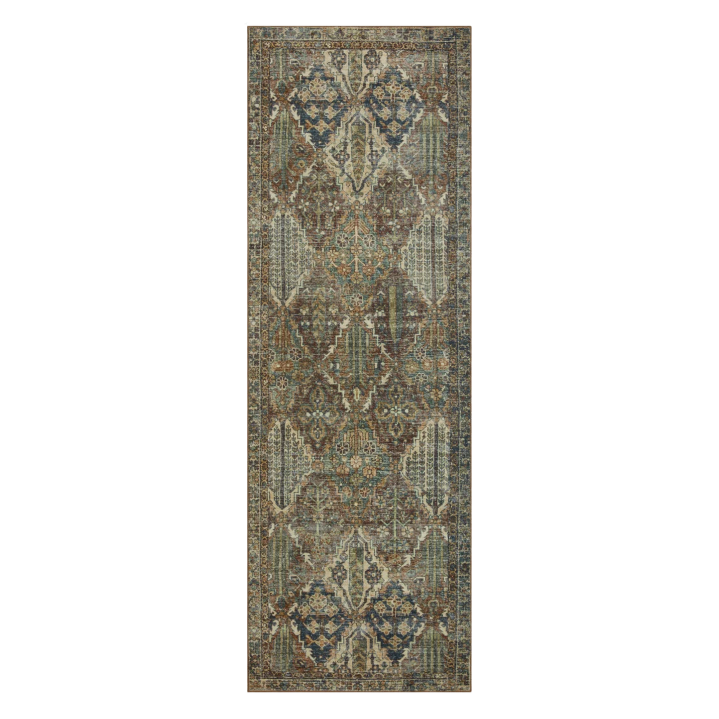 Banks Machine Washable Runner - Spice Blue