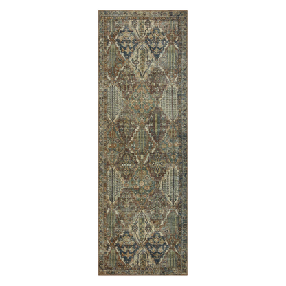 Banks Machine Washable Runner - Spice Blue
