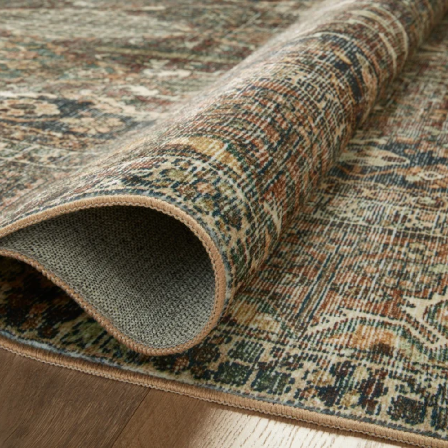 Banks Machine Washable Runner - Spice Blue