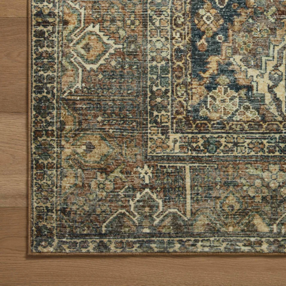 Banks Machine Washable Runner - Spice Blue