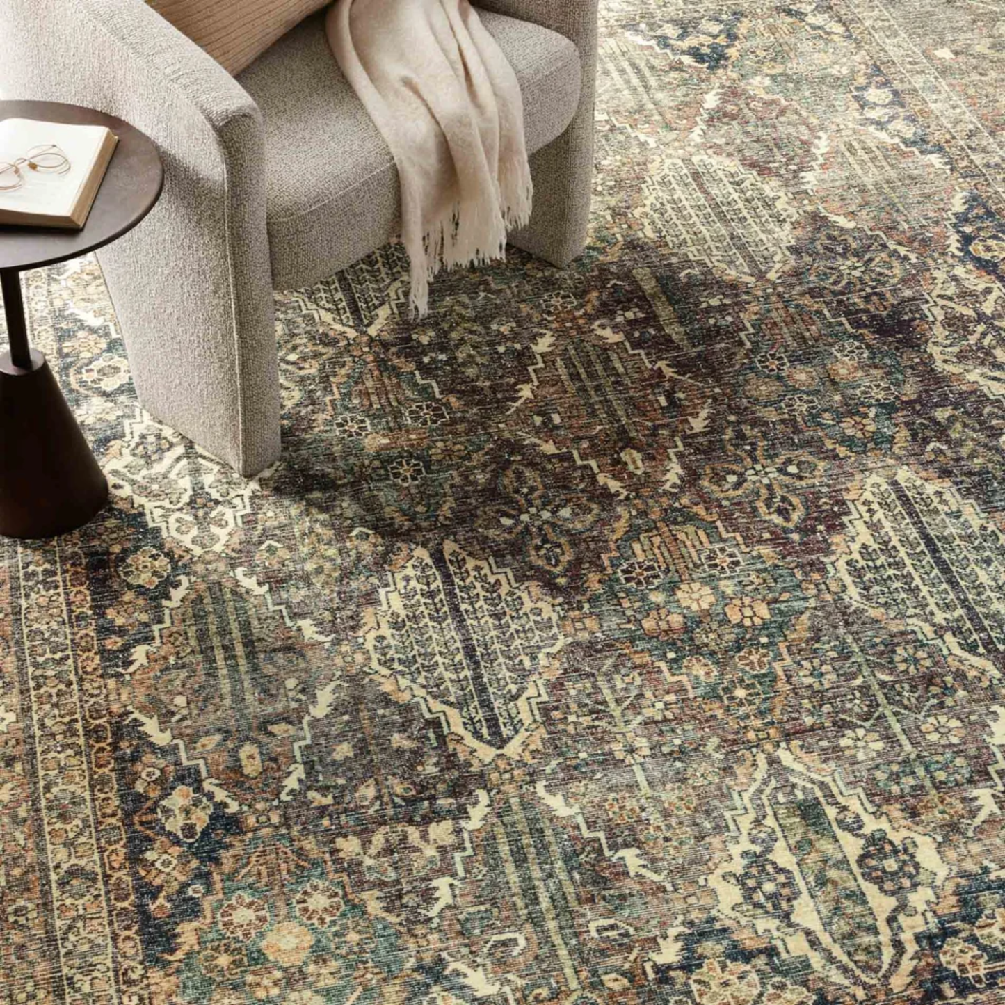 Banks Machine Washable Runner - Spice Blue