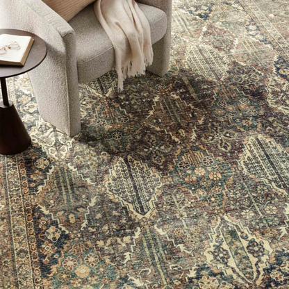Banks Machine Washable Runner - Spice Blue