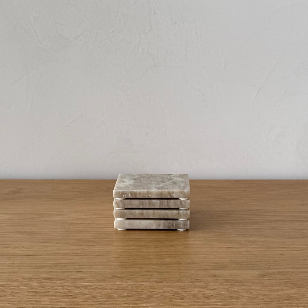 Galaxy Marble Square Coasters - Set of 4