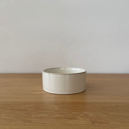 White Pottery Pet Bowl