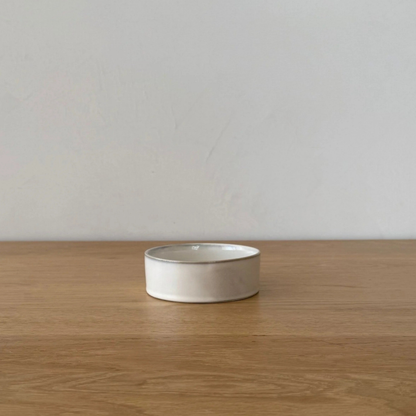 White Pottery Pet Bowl