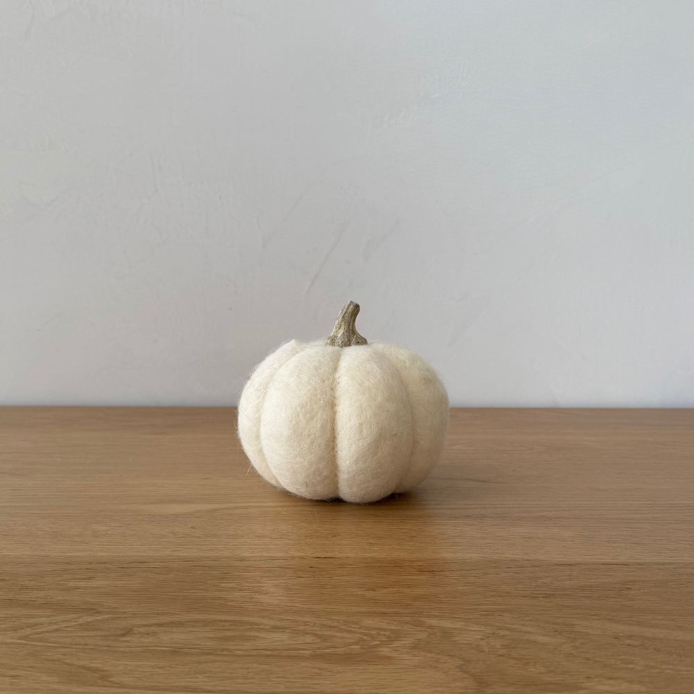 White Felt Pumpkin