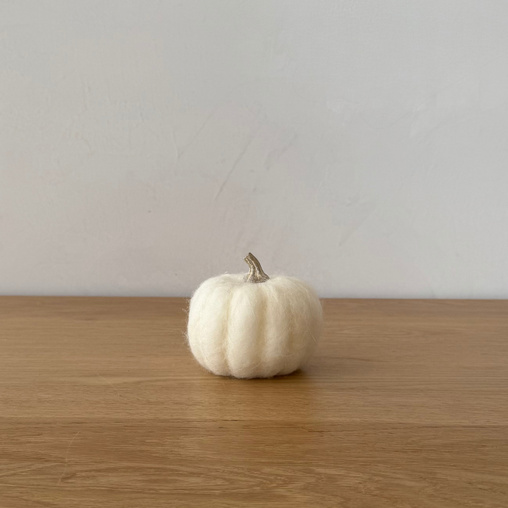 White Felt Pumpkin