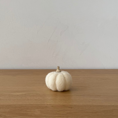 White Felt Pumpkin