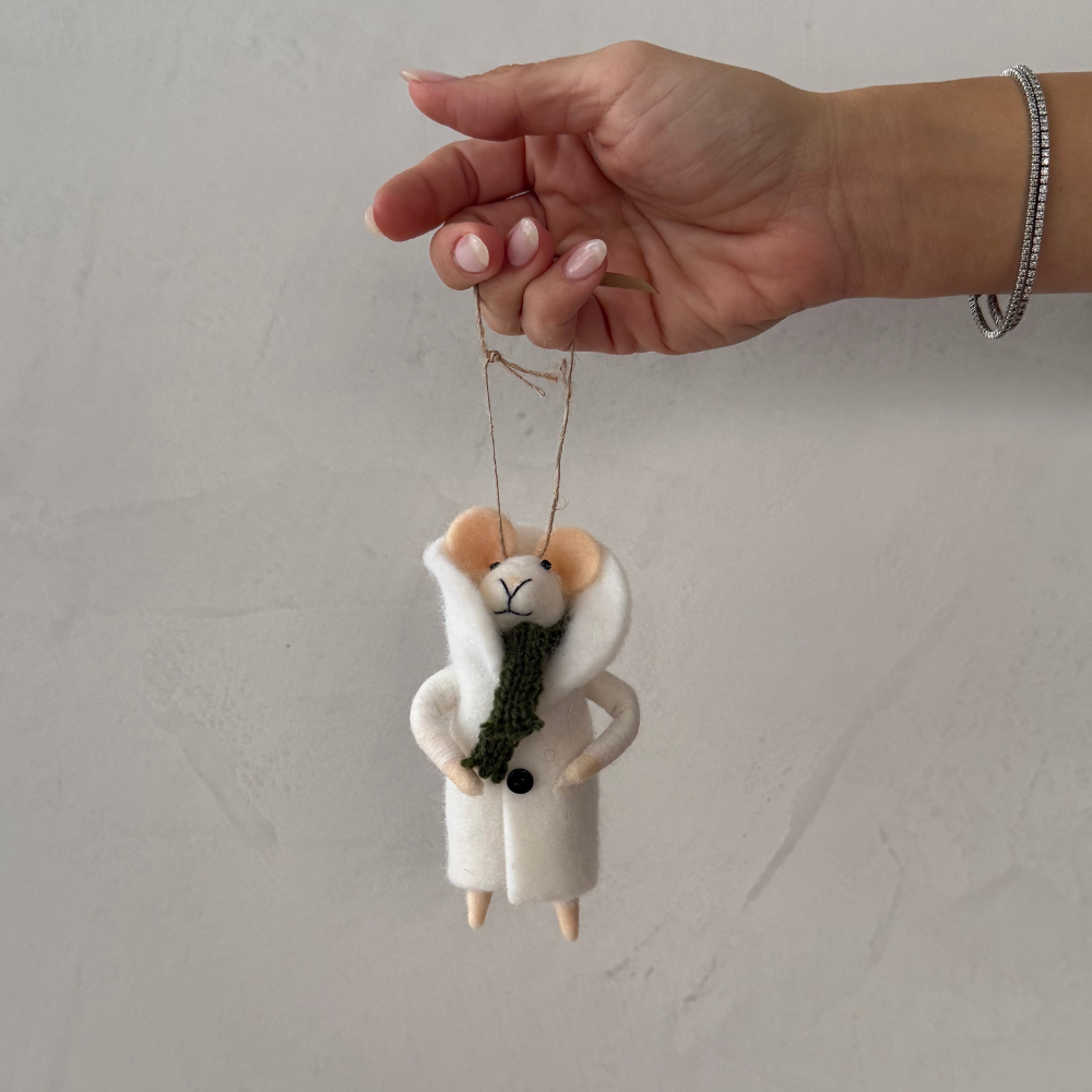 Overcoat Odette Mouse Holiday Ornament