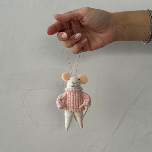 Pretty Paulina Mouse Holiday Ornament