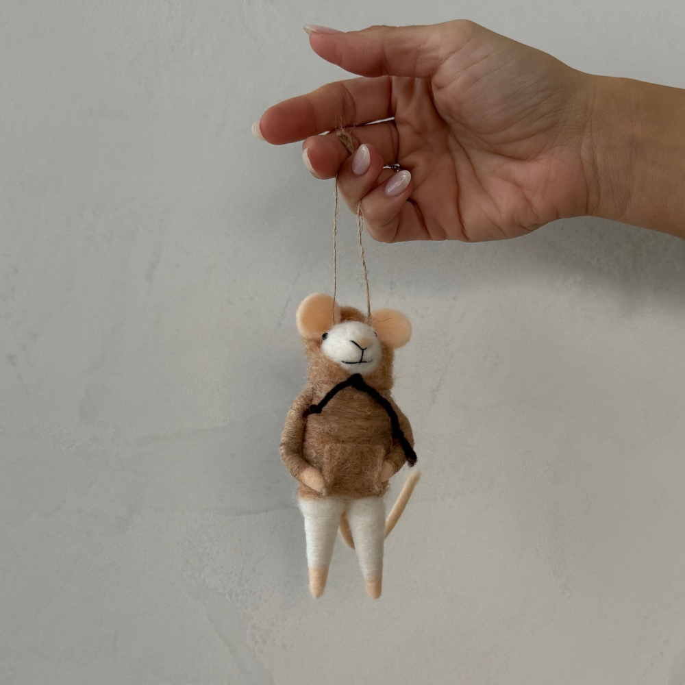 Hoodie Harrison Mouse Holiday Ornament