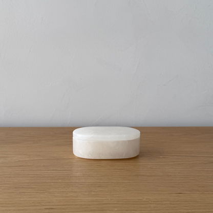 Alabaster Oval Display Box