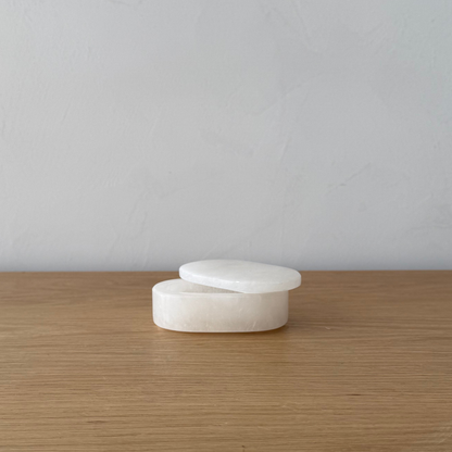 Alabaster Oval Display Box