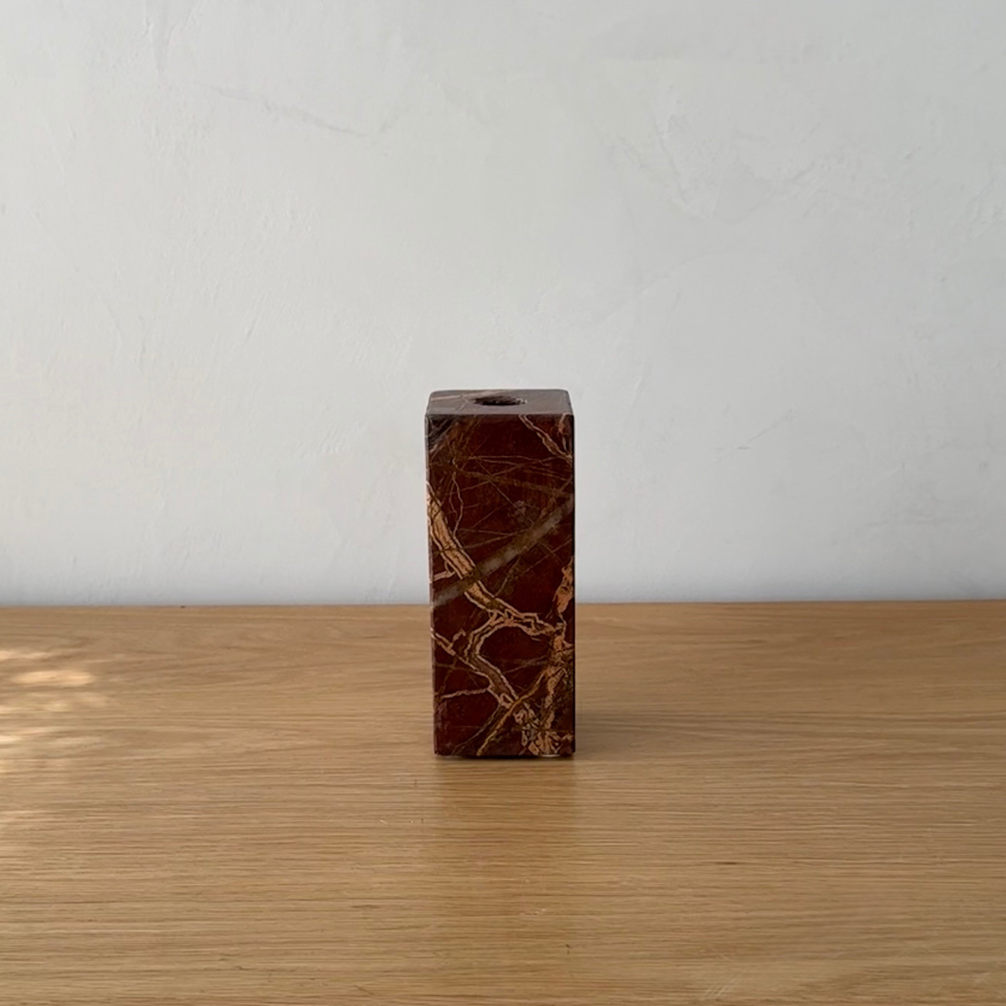 Red Levanto Square Candle Holder