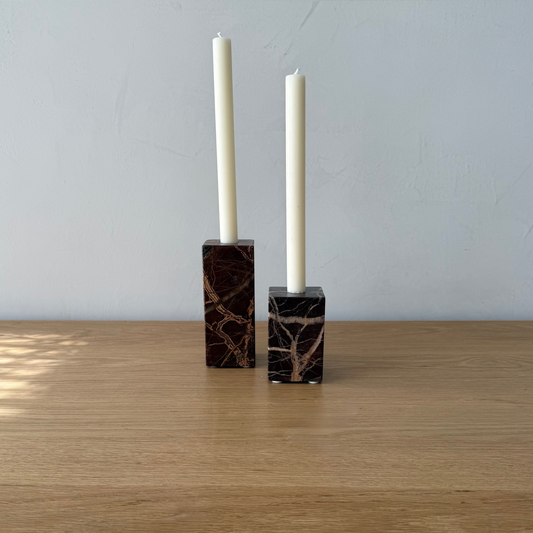 Red Levanto Square Candle Holder