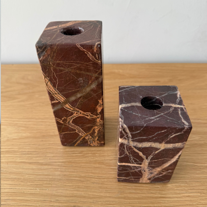 Red Levanto Square Candle Holder