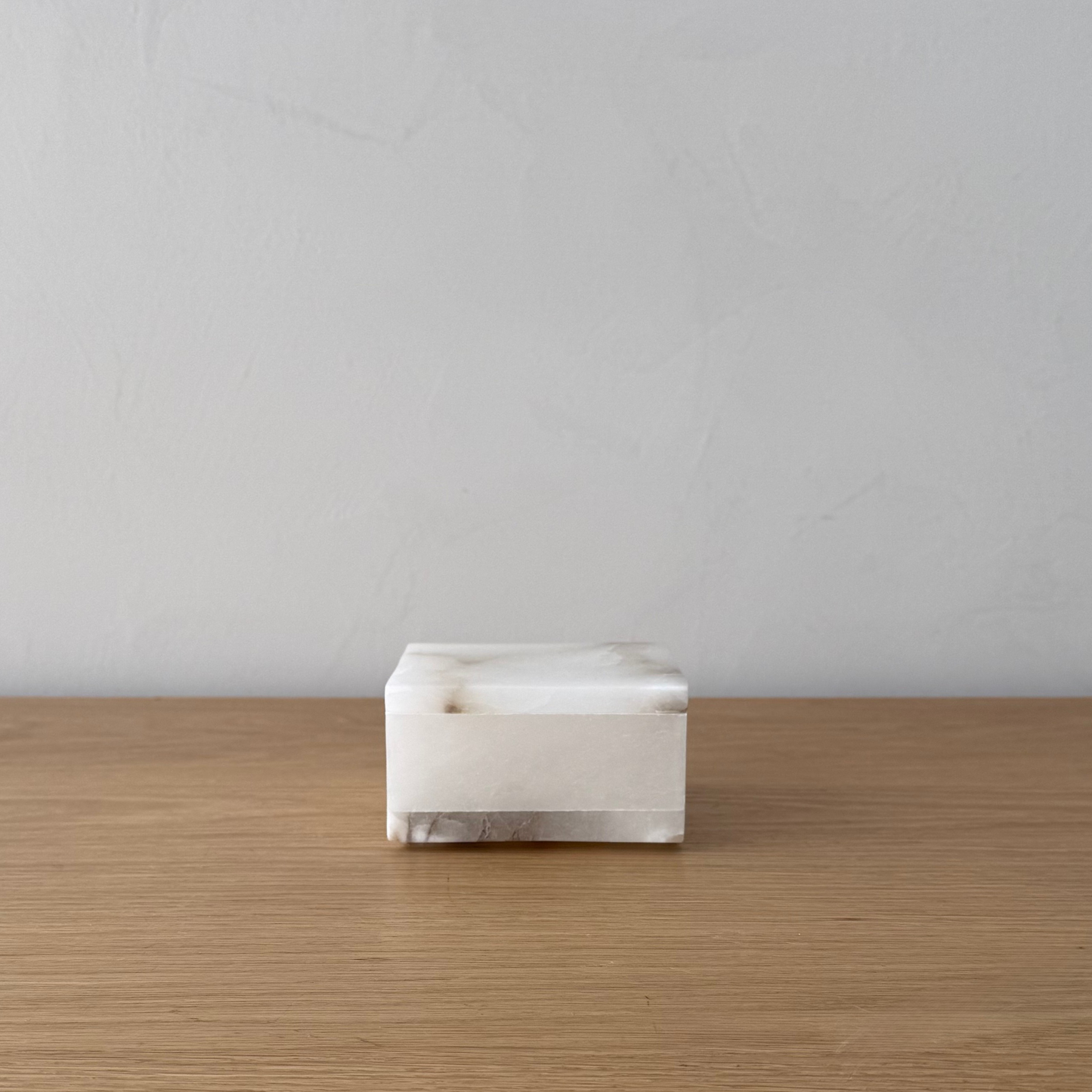 White Alabaster Square Box