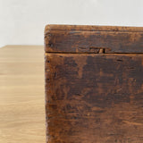 Antique Wooden Pine Box with Lid