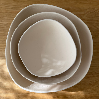 Trulli Off-White Aluminum Bowls - Set of 3