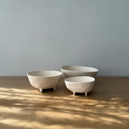 Trulli Off-White Aluminum Bowls - Set of 3