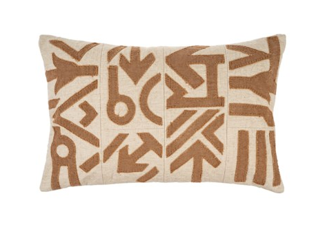 Rain Brown Patch Pillow Cover - 16" x 24"