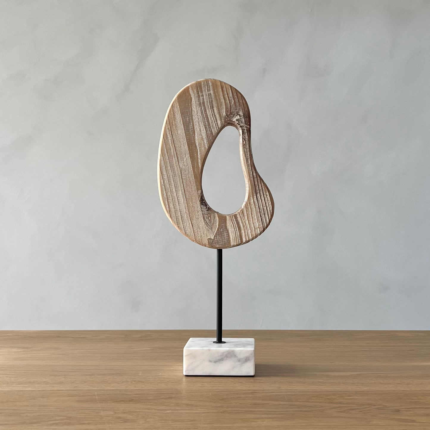 Ira Wood and Marble Abstract Art Figurine