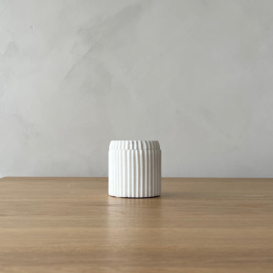 Charlotte Ribbed Marble Container