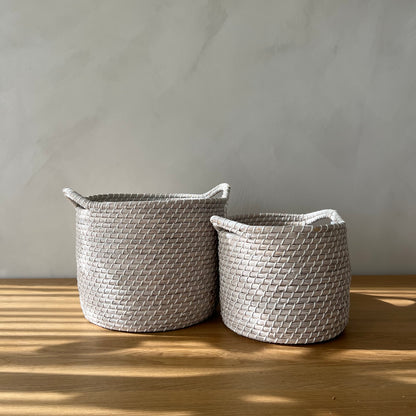 Azure White Baskets