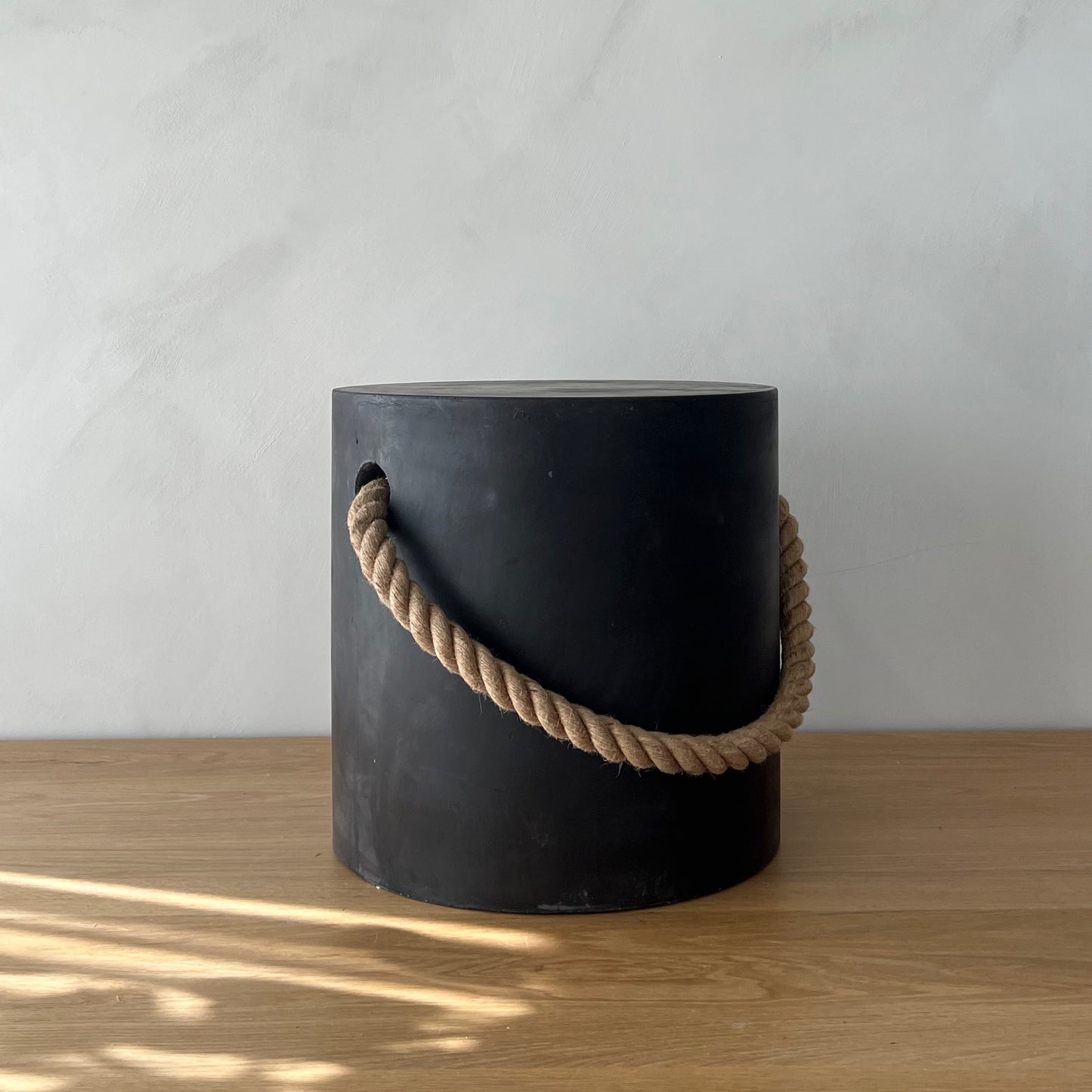 Stool With Rope Shop Stool with Rope (Rafael) - Black – Hibou Home