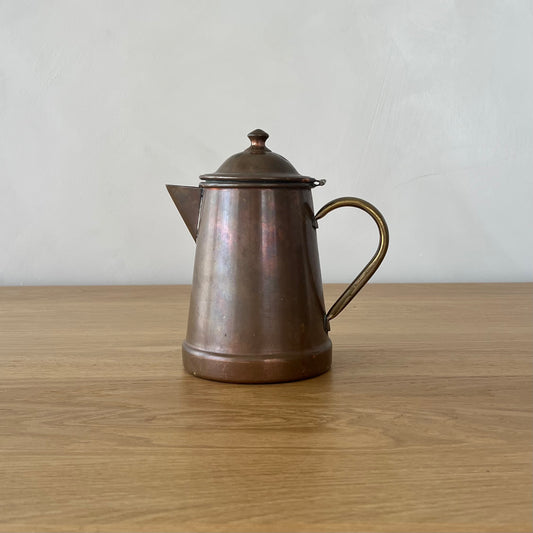 Antique Copper Kettle with Lid and Handle