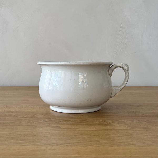 Antique White Pot with Handle