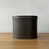 Antique Oval Tin Container with Lid