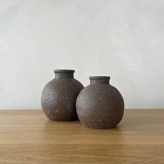 Vase en terre cuite brun Aisha